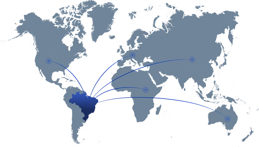 Mapa de atuação global